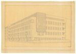 Ontwerpschets hoek Holendrechtstraat-Uithoornstraat.
<br/>
Het Nieuwe Instituut, 1922-04-01
